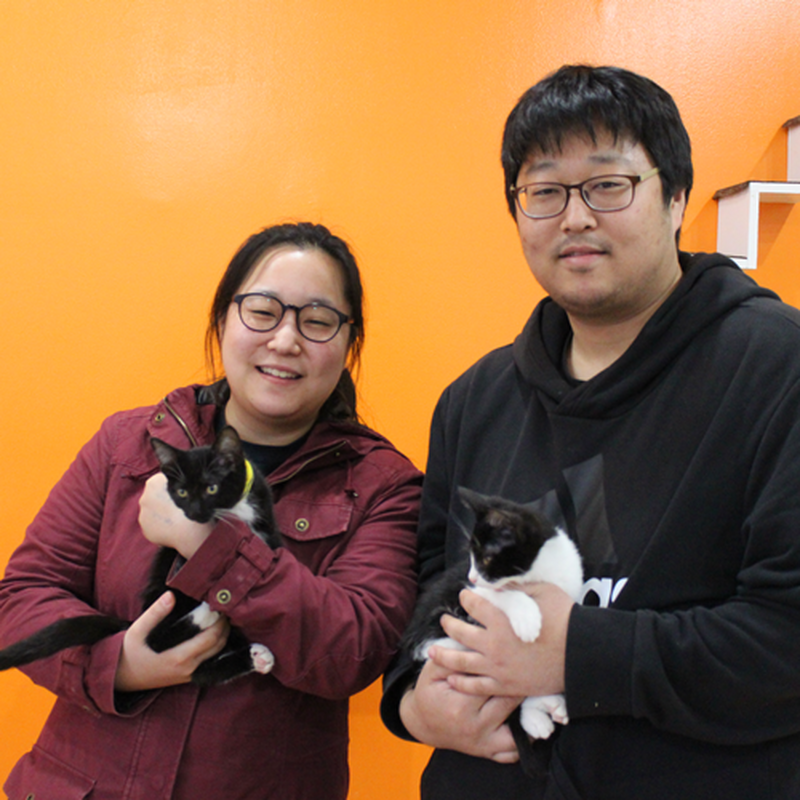 Adoptions #43 & #44: Shelly & Cynthia (now Pepper & Mint)